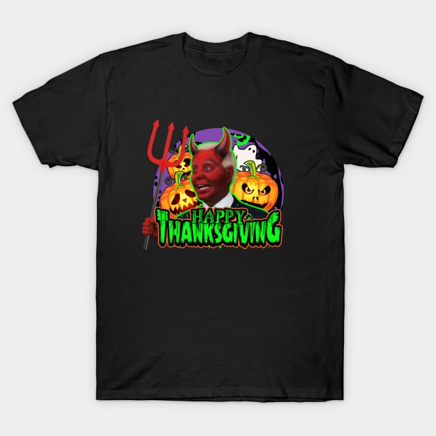 Biden Halloween Confused Happy Thanksgiving Devil Costume T-Shirt by CultTees